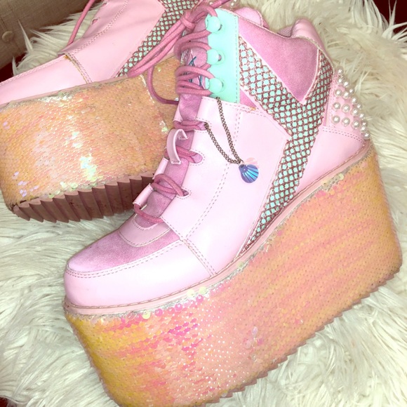 Y.RU Qozmo Mermaid Sequin Platforms (SOLD OUT) - Picture 3 of 5